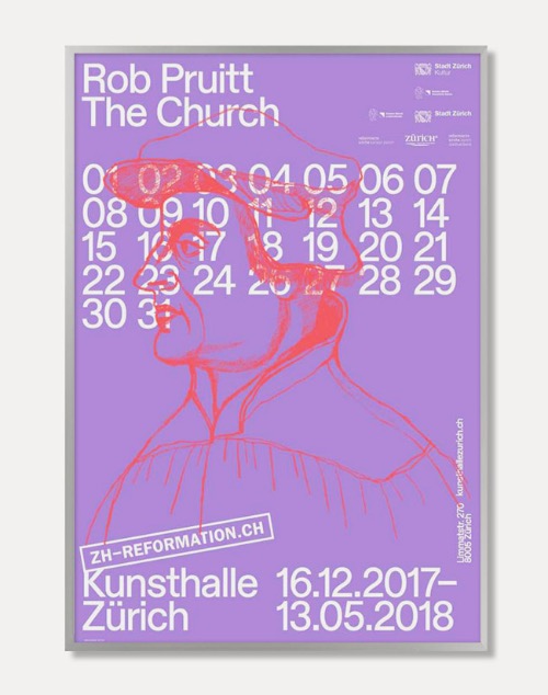 [롭 프루이드] Rob Pruitt — The Church (액자포함)  90 x 128 cm 